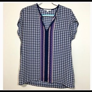 DANIEL RAINN Multicolor Print Sleeveless Blouse Large